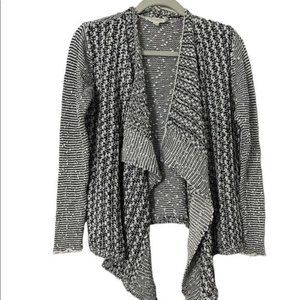 Vince Cameto Open Cardigan Small Black & Cream Color
